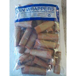 New in bags LOT OF 2 - 36 Count Quarter Coin Wrappers Tubes